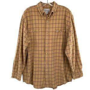Carhartt Mens Cotton Flannel Button Down Shirt Lumberjack Work